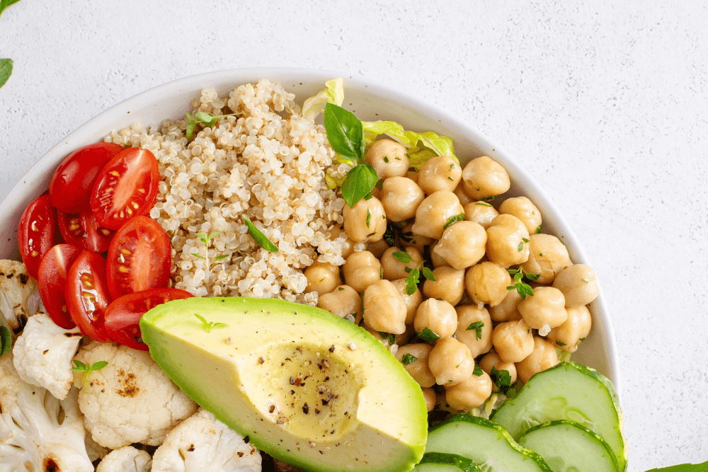 växtbaserad kost med mycket växtfibrer