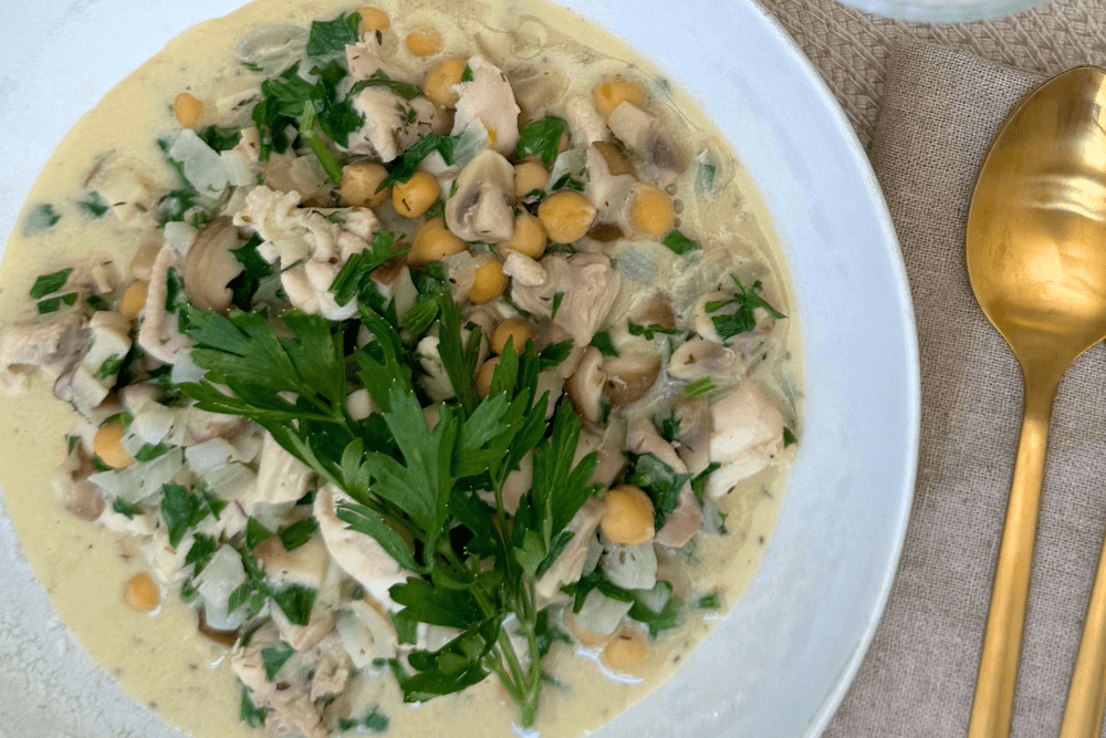 Kyckling- och svampgryta